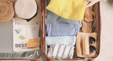 mala organizada para viagem